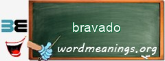 WordMeaning blackboard for bravado